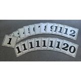Kapı Numarası 5.5x6.5 cm Metalik Gümüş Gri Üzeri Siyah Baskı Kendinden Yapışkanlı No:1 Den 20’e
