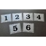 Kapı Numarası 5.5x6.5 cm Metalik Gümüş Gri Üzeri Siyah Baskı Kendinden Yapışkanlı No:1 Den 6 Ya