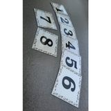 Kapı Numarası 5.5x6.5 cm Metalik Gümüş Gri Üzeri Siyah Baskı Kendinden Yapışkanlı No:1 Den 8’e