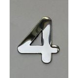 Kapı Numarası Krom Metal 4.2Cm No 4 Yapişkanli