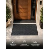 Kapı Önü Paspas 75x45 cm Kaymaz Tabanlı Yıkanabilir Çok Amaçlı Dış Mekan Paspası