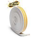 Kapı Pencere Bandı Fitili Yapışkanlı Soğuk İzolasyon Bant 10x2=20 Metre-beyaz