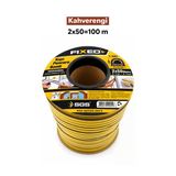Kapı Pencere Bandı Kahverengi (2X50=100 Metre) Rüzgar Soğuk Kesme İzolasyon Fitili Yapışkanlı Kauçuk