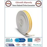 Kapı Pencere Fitili - Yapışkanlı Izolasyon Fitili - Ikili Beyaz - 20 Metre
