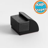 Kapı Stoperi Metal Siyah Oval Model Güçlü Yapışkanlı Kauçuk Başlıklı Kapı Tamponu Durdurucu Koruyucu - 1 Adet