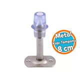Kapı Stoperi Tamponu Metal Kapı Durdurucu Tutucu Kapı Altı Üstü Kolu Stopu Silikonlu Krom Renk 8 Cm
