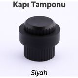 Kapı Stoperi Tamponu Siyah Vidalı Metal Tutacağı Tutucu Altı Kolu Pencere Stopu Takozu Sürgülü Kapı - 1