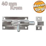 Kapı Sürgüsü Küçük Metal Krom Mavzer Sürgü Sürgülü Kilit 25X40 Mm Kapı Pencere Emniyet Kilidi