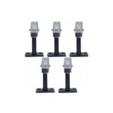 Kapı Tamponu Stoperi Mat Siyah Metal Kapı Stopu 8 cm (5 ADET)