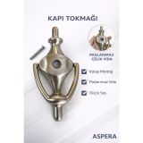 Kapı Tokmağı, Metal, Paslanmaz Çelik Vida, Modern Tasarım, Kolay Montaj, Dayanıklı Kapı Vuracağı