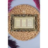 Kapı Üstü Üçlü Tablo Ayete'l Kürsi- Nazar Duası-Bereket Duası - 24 x 18 - Gold