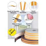 Kapı Ve Pencere Fitili Soğuk Ve Ses Önleyici 1X2=2 Metre (Beyaz)
