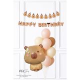 Kapibara Konsept Doğum Günü Balon Seti Banner ve Lateks Balonlu Capybara Balon Seti