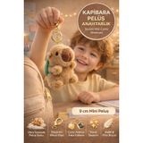 Kapibara Peluş Anahtarlık Sevimli Mini Çanta Süsü Yumuşak Oyuncak Figür Aksesuar GVN-RSN-003
