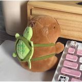 Kapibara Peluş Oyuncak Çanta Süsü Charm Yeşil Sulfat Capybara 12cm Çok Renkli