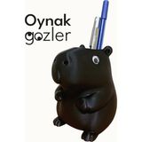 Kapibara Tasarım Kalemlik - Oynak Gözler - 1 Adet - Siyah