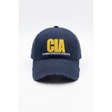 Kapin Eskitme Nakışlı Cap Baseball Şapka - Lacivert