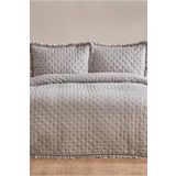Kapinya Elyaf Dolgulu Cift Kisilik 240X260 Cm Yatak Ortusu Gri