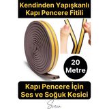 #Kapıpencerefitil Pvc Doğrama Pencere Fitili İzolasyon Bandı Kendinden Yapışkanlı Kahve Kauçuk Yalıtım Bant 2X10=20 Mt