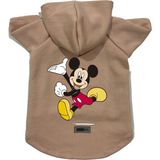 Kapişonlu Polar Sweatshirt Köpek ve Kedi Kıyafeti & Elbisesi - Bej Yeni Mickey - XL