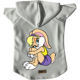 Kapişonlu Polar Sweatshirt Köpek ve Kedi Kıyafeti & Elbisesi - Beyaz Lola - XS