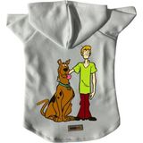 Kapişonlu Polar Sweatshirt Köpek ve Kedi Kıyafeti & Elbisesi - Beyaz Yeni Scooby Doo - XL