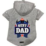 Kapişonlu Polar Sweatshirt Köpek ve Kedi Kıyafeti & Elbisesi - Gri Best Dad - M