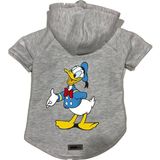 Kapişonlu Polar Sweatshirt Köpek ve Kedi Kıyafeti & Elbisesi - Gri Donald - XL