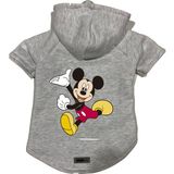 Kapişonlu Polar Sweatshirt Köpek ve Kedi Kıyafeti & Elbisesi - Gri Yeni Mickey