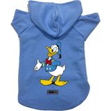 Kapişonlu Polar Sweatshirt Köpek ve Kedi Kıyafeti & Elbisesi - Mavi Donald - XL