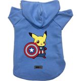 Kapişonlu Polar Sweatshirt Köpek ve Kedi Kıyafeti & Elbisesi - Mavi Yeni Pikachu 2