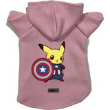 Kapişonlu Polar Sweatshirt Köpek ve Kedi Kıyafeti & Elbisesi - Pembe Yeni Pikachu 2