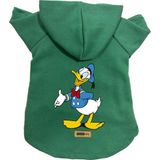 Kapişonlu Polar Sweatshirt Köpek ve Kedi Kıyafeti & Elbisesi - Yeşil Donald - XL