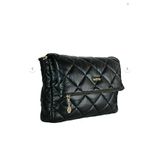Kapitone Çapraz Çanta 30x25x10 cm, 3 Bölmeli, Ayarlanabilir Kalın Askılı Omuz Çantası, Kadın Günlük Kullanım