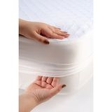 Kapitone Fitted Full Kenar Su Sıvı Geçirmez Yatak Koruyucu Alez Çarşaf Beyaz 160x200