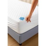 Kapitone Fitted Sıvı Geçirmez Yatak Alez 100X200 + Sıvı Geçirmez Yastık - Beyaz - 100 x 200 cm