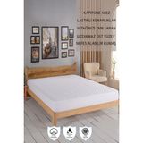 Kapitone Fitted Su Sıvı Geçirmez Yatak Koruyucu Alez - 100 x 200 cm - Beyaz