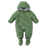 Kapitone İçi Kürklü Peluş Çıtçıtlı Kışlık Kapüşonlu Çocuk Erkek Bebek Astronot Tulum Kozmonot Mont Yeşil