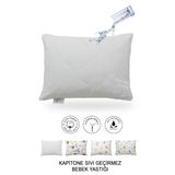 Kapitone Sıvı Geçirmez Bebek Yastığı | %100 Pamuk | Fermuarlı Tasarım |35x45 cm