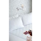 Kapitone Sıvı Geçirmez Yastık Alezi Beyaz 50X70 - Beyaz - 50 x 70 cm