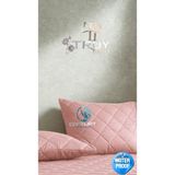 Kapitone Sıvı Geçirmez Yastık Alezi Pudra 50X70 - Pudra - 50 x 70 cm