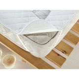 Kapitone Telalı Ped 120X200 cm Tek Kişilik Alez - 120 x 200 cm - Beyaz