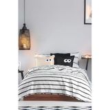 Kapitone Yatak Örtüsü Seti Çift Kişilik Funny Siyah-Kahve