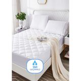Kapitoneli Fitted %100 Pamuk Yüzey Su Sıvı Leke Geçirmez Yatak Koruyucu Alez - Beyaz - 200 x 200 cm