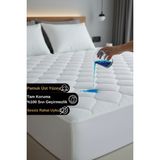 Kapitoneli-microfiber Fitted %100 Sıvı Su Geçirmez Tek-çift Kişilik Yatak Koruyucu Çarşaf Alez Çocuk 200x200 cm - 200 x 200 cm - Beyaz