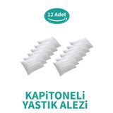 Kapitoneli Yastık Alezi Pamuklu Fermuarlı Kapitone Yastık Koruyucu Yastık Kılıfı 12'li