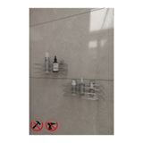KapKacakAl Krom-Gümüş Paslanmaz Yapışkanlı Metal Banyo Rafı Düzenleyici Banyo ve Mutfak Rafı