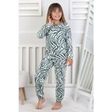 Kaplan Desenli Kız Çocuk Pijama Takımı