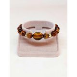 Kaplan Gözü & Oniks Taşı Unisex 10mm Tasarım Bileklik 39660