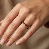 Kaplan Gözü Taşı Lastikli Yüzük – 3.5 mm